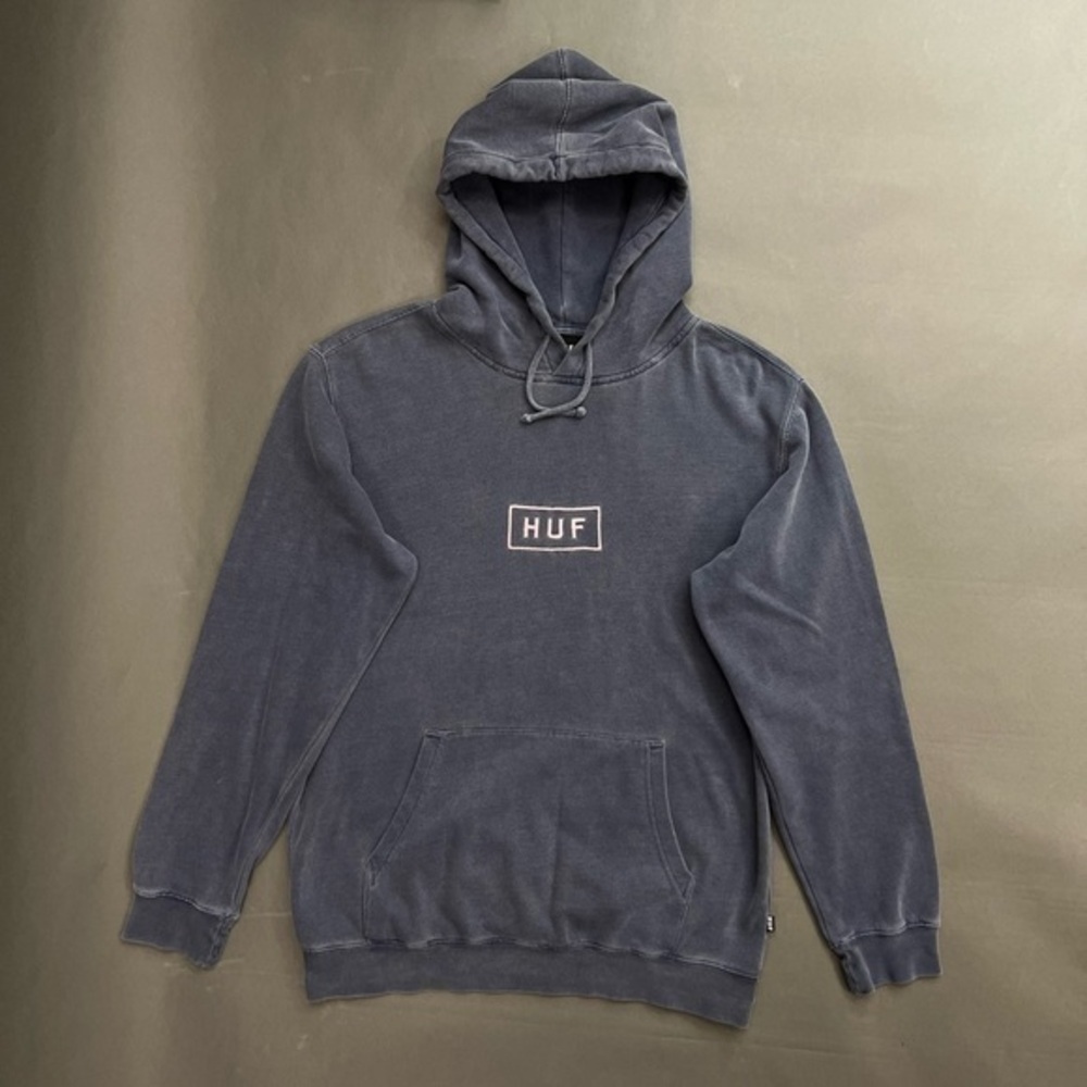 Early Y2K Vintage Huf Hoodie Pastel Matte Sun Faded Blue & Pink